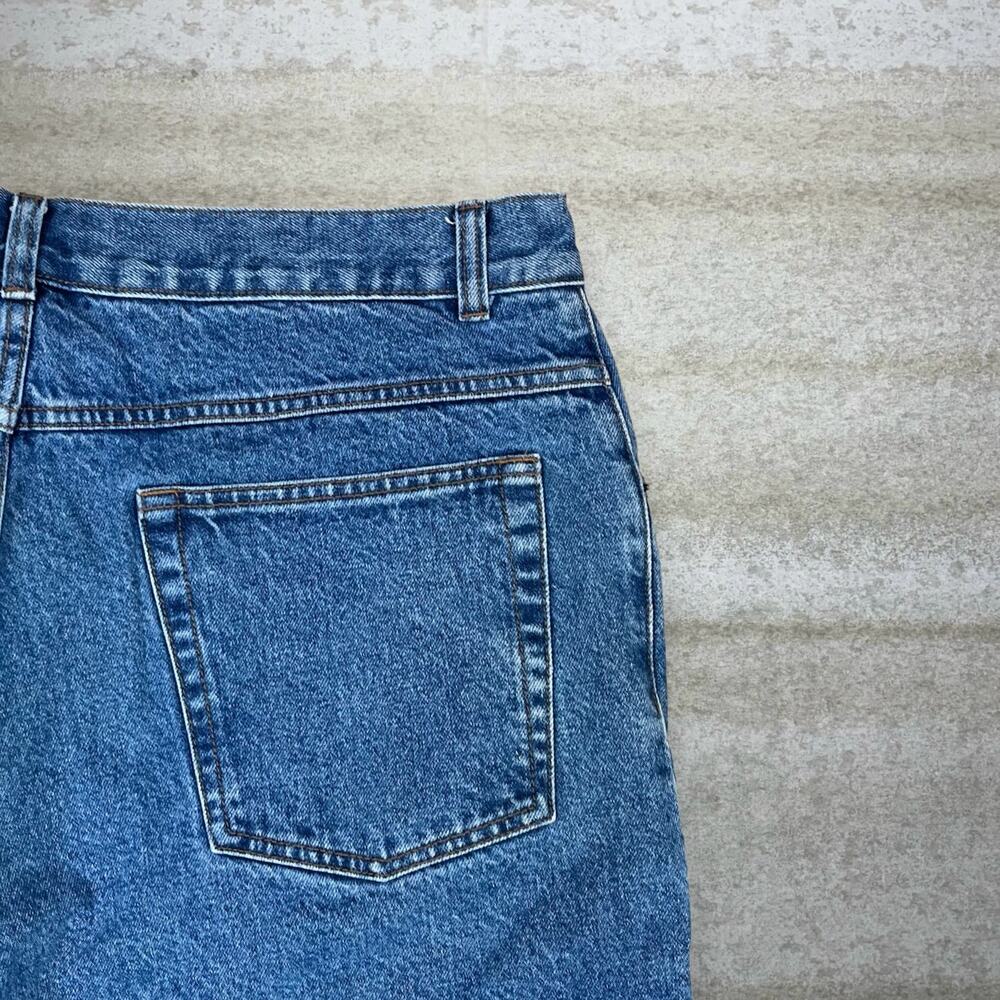 Vintage 90s Burry Lane Jeans 38x32 Relaxed Fit Medium Wash Plaid Lined Work - Picture 3 of 4